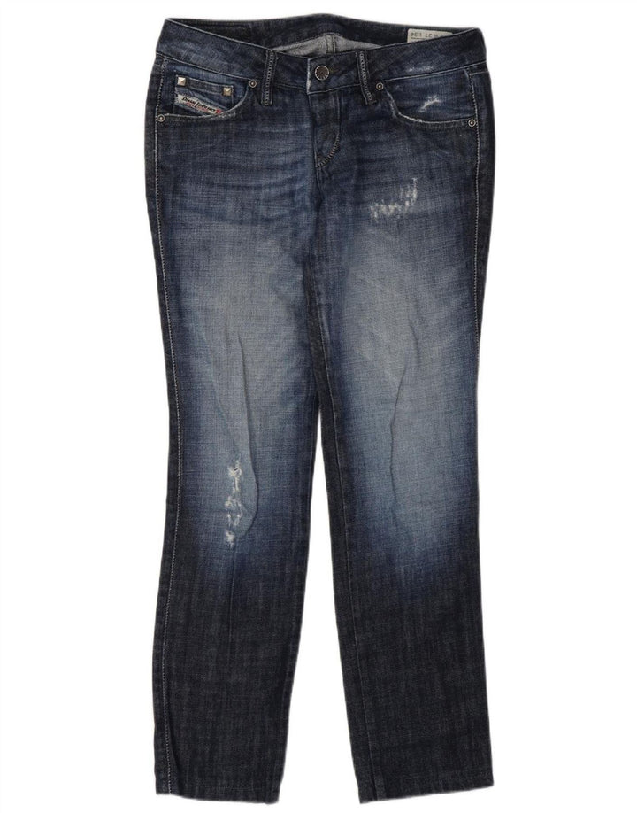 Jeans feminino Diesel Cuddy Distressed Slim W27 L30 Azul Algodão