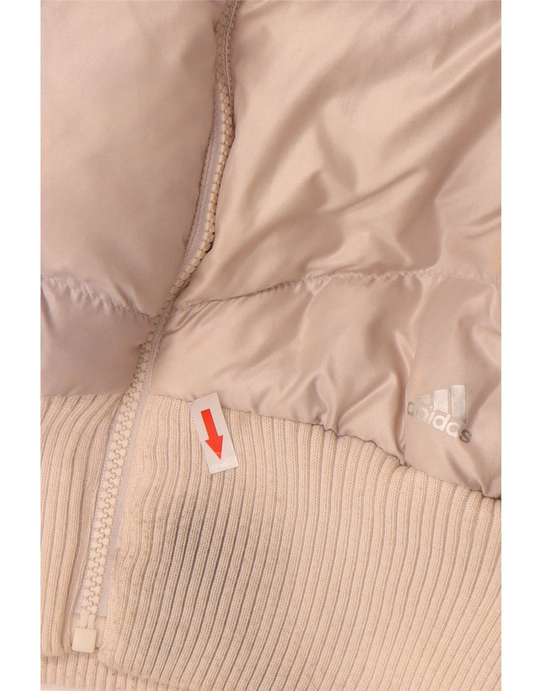 Jaqueta Adidas Feminina Acolchoada UK 12 Médio Bege Nylon