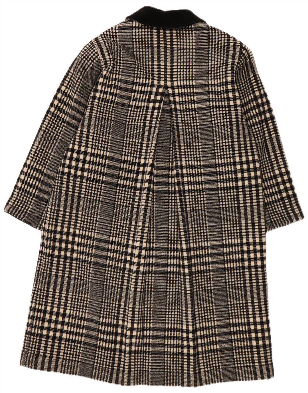 Sobretudo feminino Simonetta UK 14 grande preto houndstooth