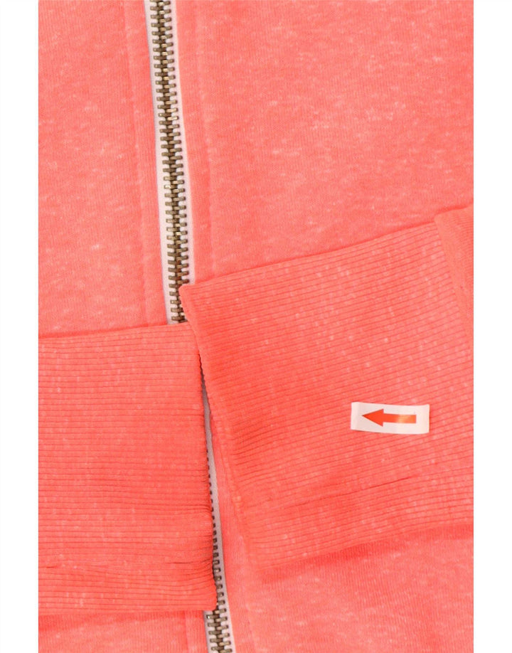 Suéter feminino Superdry com capuz e zíper Reino Unido 16 grande poliéster rosa