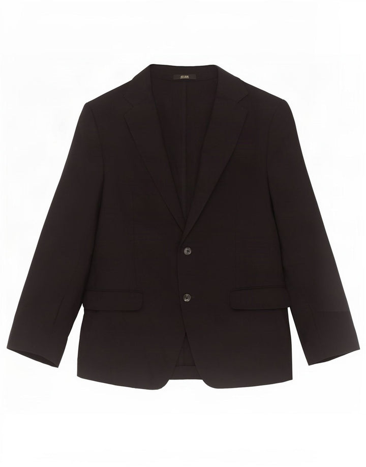 Jaqueta blazer masculina Massimo Dutti com 2 botões EU 56 XL lã preta
