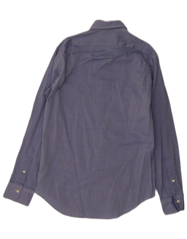 Polo Ralph Lauren Camisa masculina pequena azul algodão
