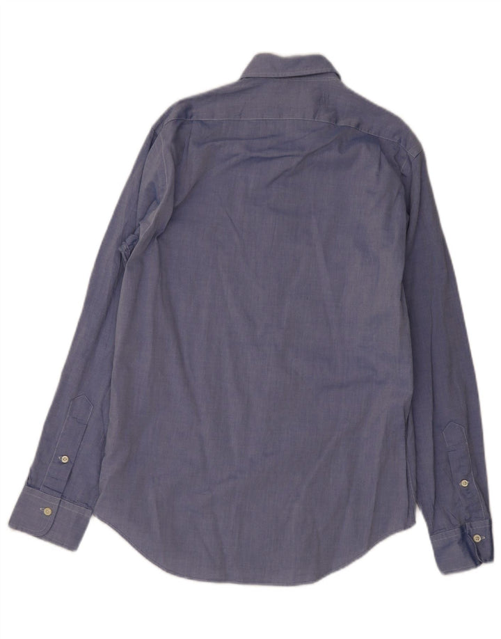 Polo Ralph Lauren Camisa masculina pequena azul algodão
