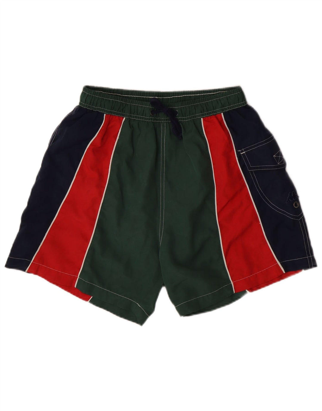 Shorts de natação masculino KAPPA poliéster colorblock verde médio