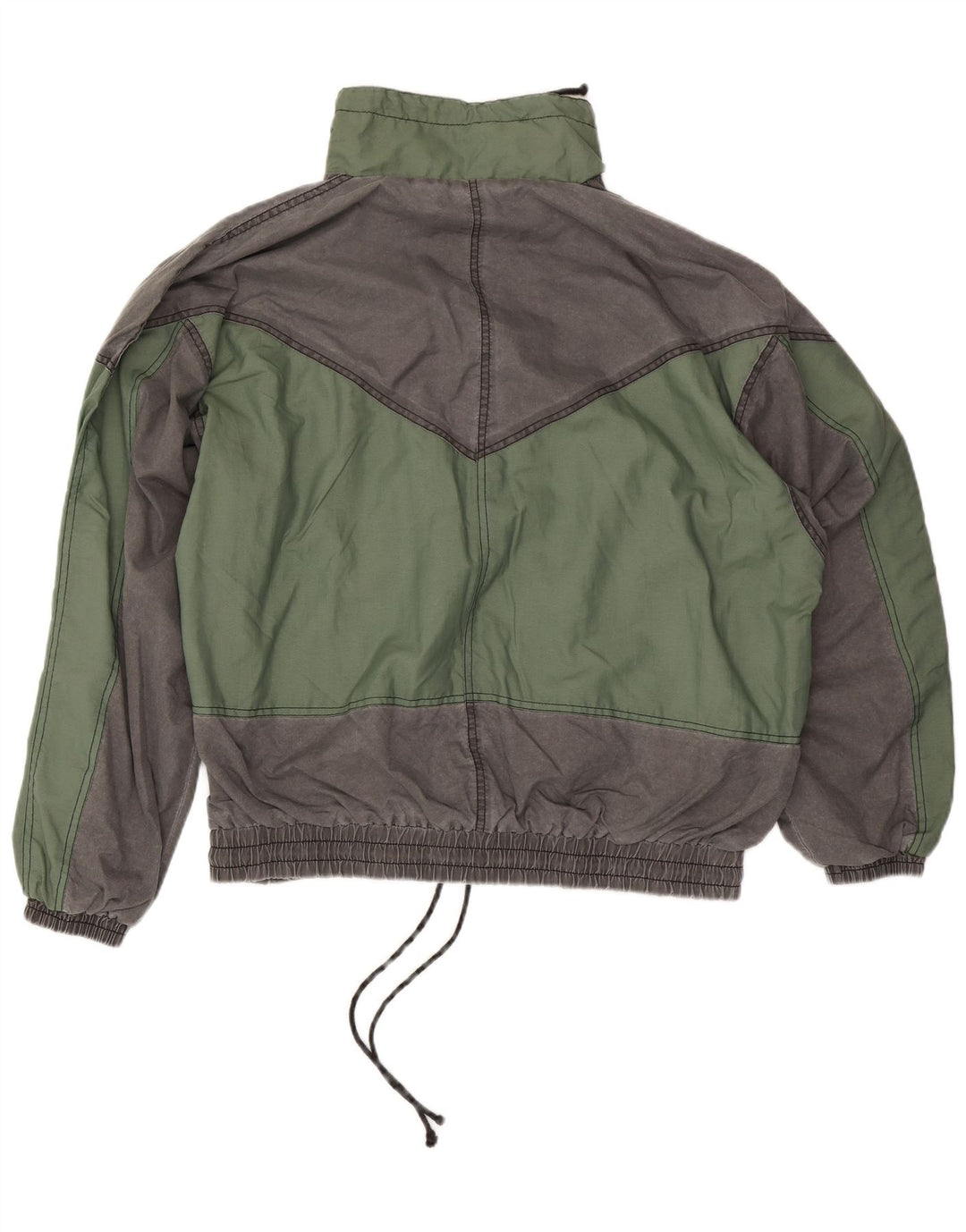 Jaqueta bomber masculina vintage IT 52/54 XL poliéster colorblock multicolorido