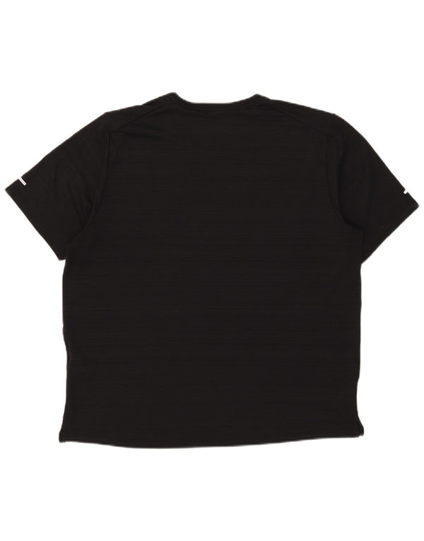 Camiseta masculina Nike Dri Fit grande poliéster listrado preto
