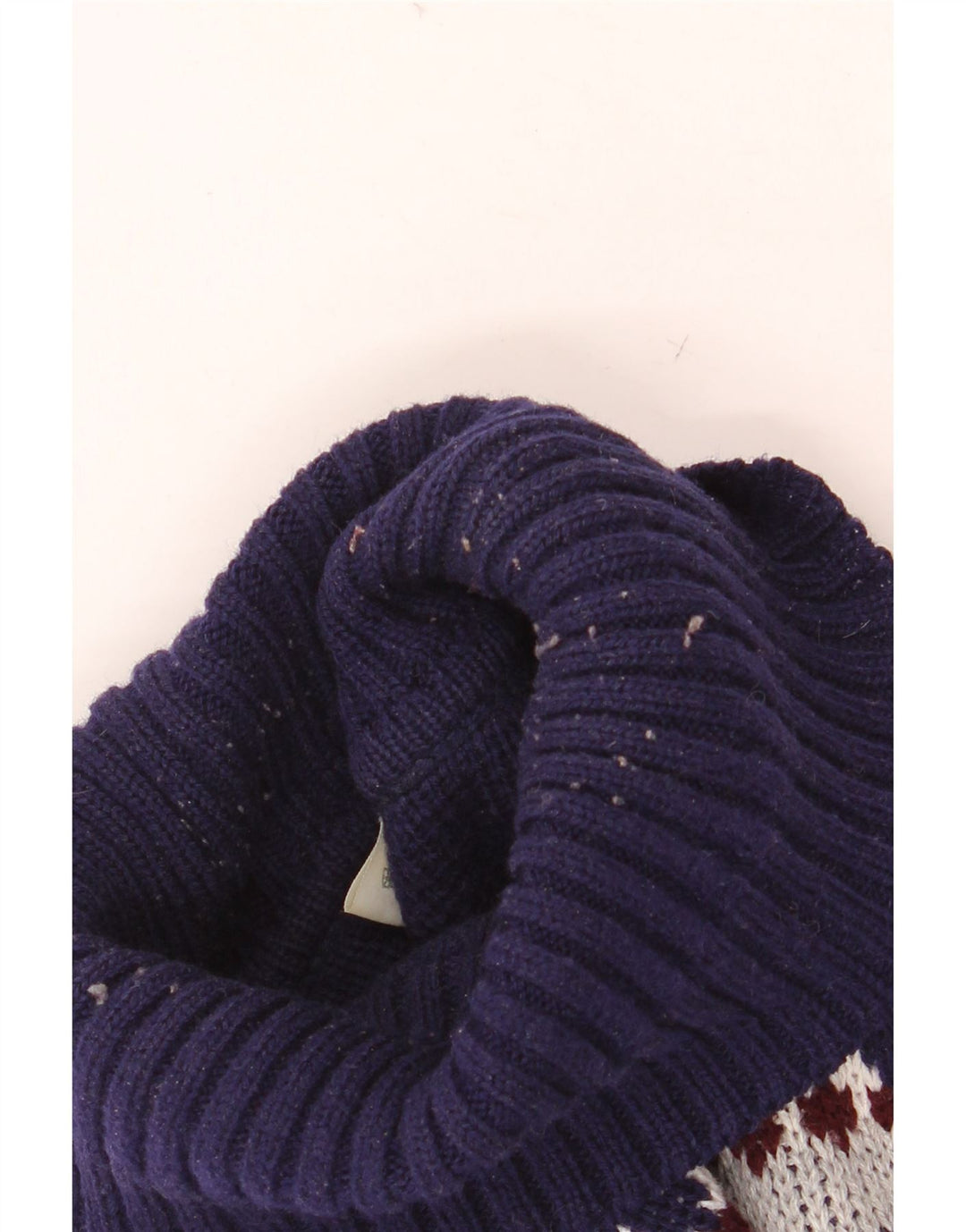 Suéter masculino VINTAGE com gola redonda IT 52/54 grande cinza Fair Isle
