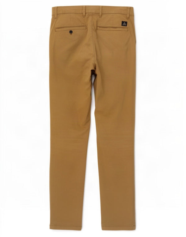 Zara Mens Slim Chino Calças EU 38 Pequeno W30 L30 Marrom