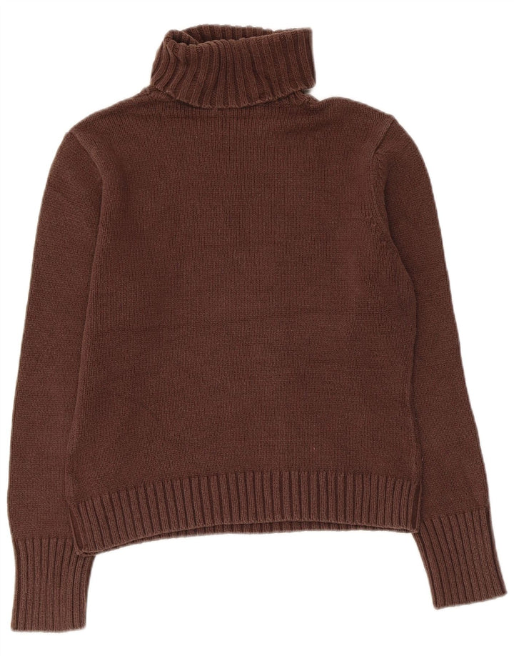 Suéter feminino Marks & Spencer com gola redonda e gola redonda Reino Unido 12 marrom médio