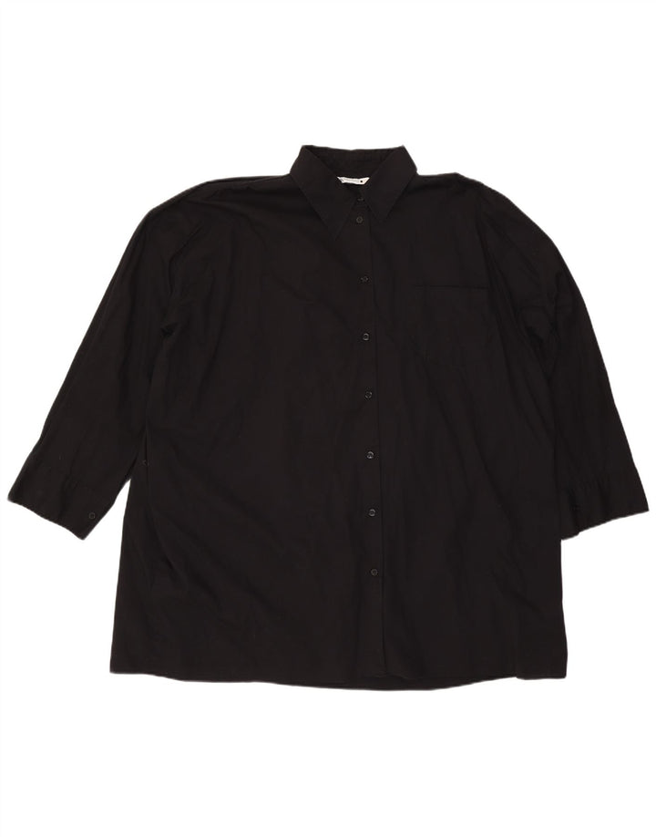 Camisa oversized feminina ZARA UK 18 XL preta