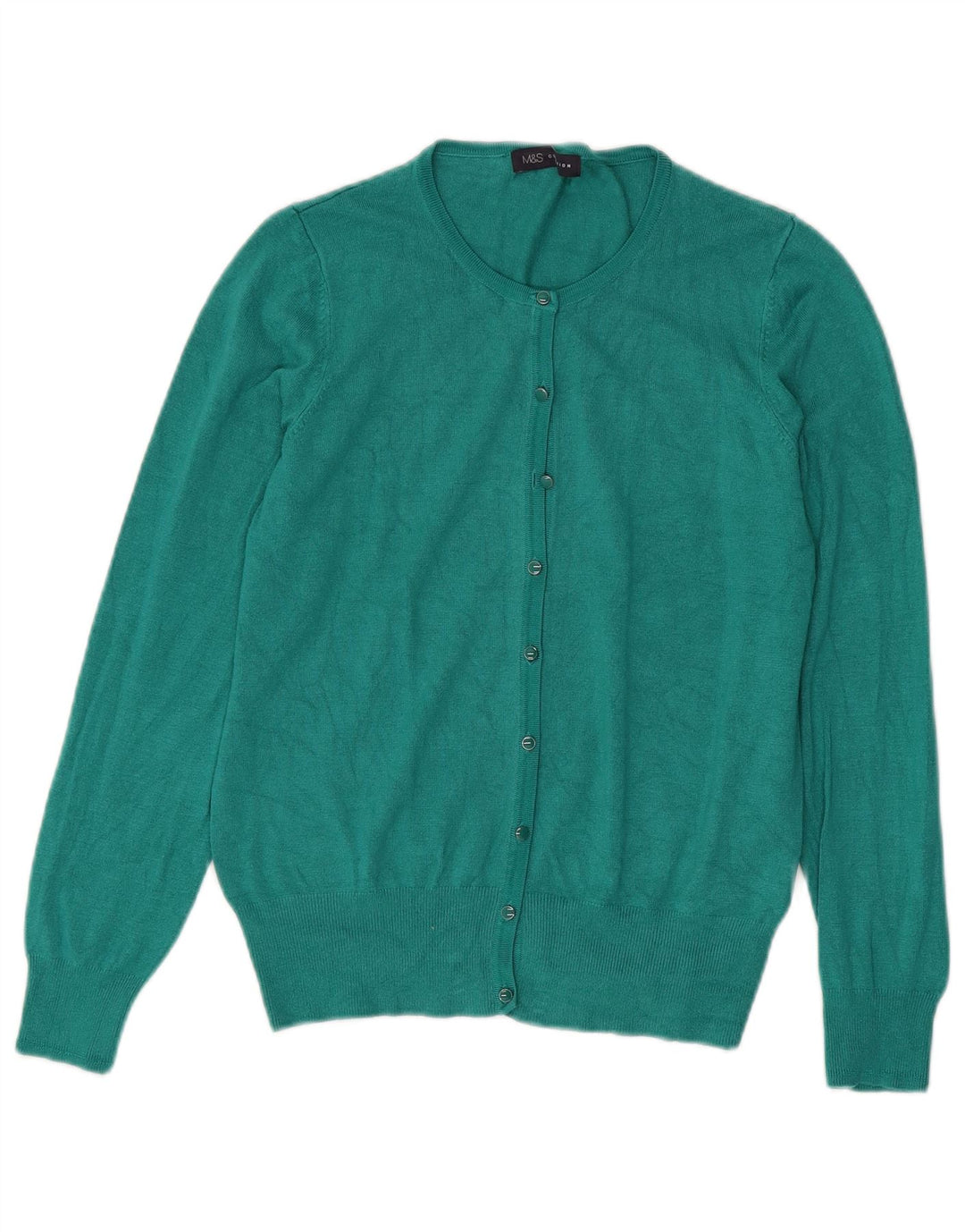 Suéter cardigã feminino Marks & Spencer UK 12 viscose verde médio