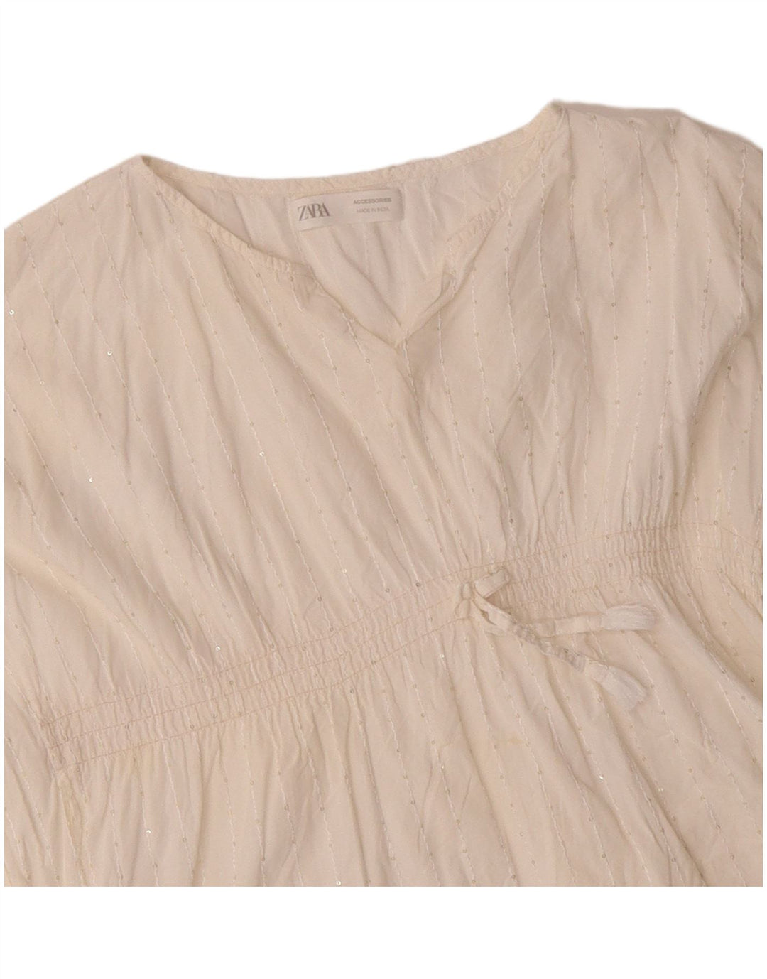 Blusa feminina ZARA Batwing Top UK 16 Grande Branco