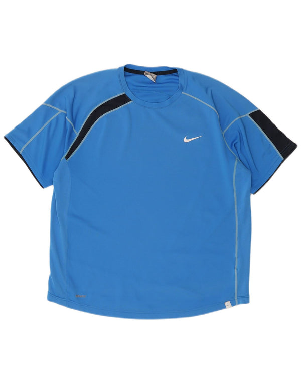 Camiseta masculina NIKE Top XL azul colorblock