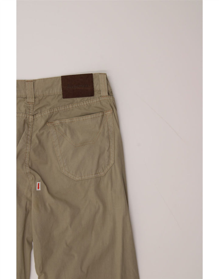 JECKERSON Womens Straight Casual Trousers W32 L30  Beige Cotton Vintage Jeckerson and Second-Hand Jeckerson from Messina Hembry 
