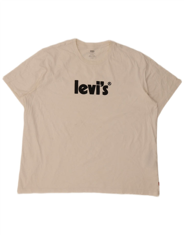 Camiseta masculina Levi's Relaxed Graphic Top XL de algodão branco