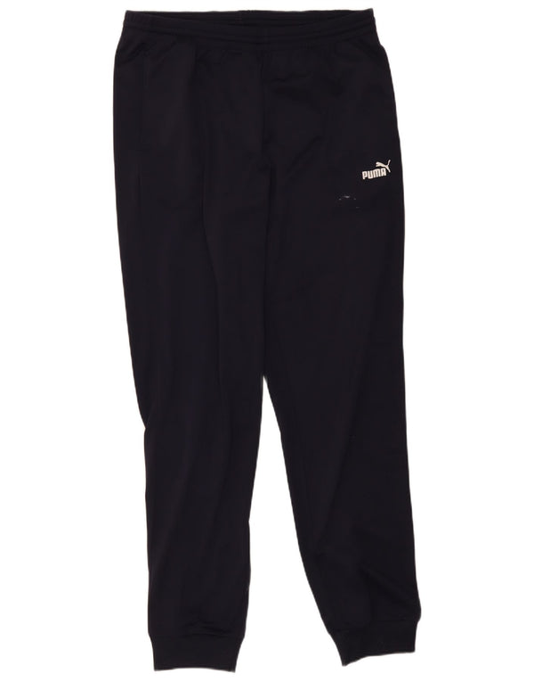 Calça de treino masculina Puma Joggers grande poliéster azul marinho