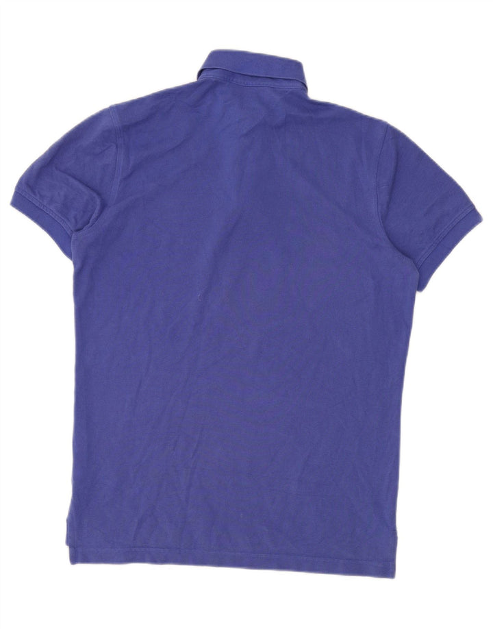 Camisa polo masculina TOMMY HILFIGER pequena azul algodão