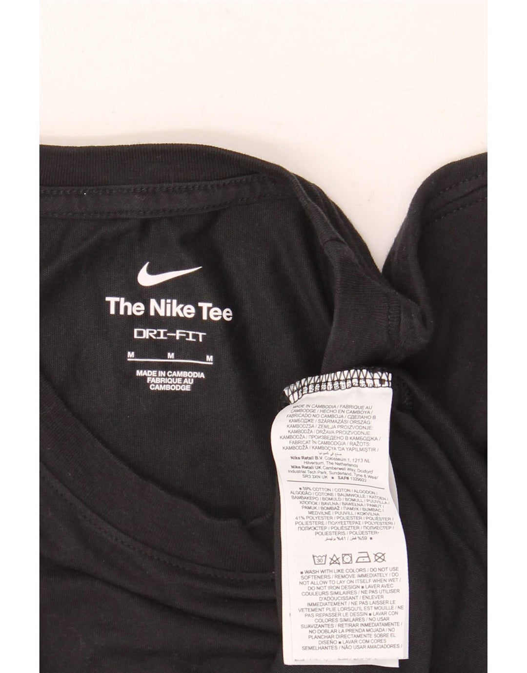 Camiseta Nike Masculina Dri Fit Graphic Top Médio Algodão Preto