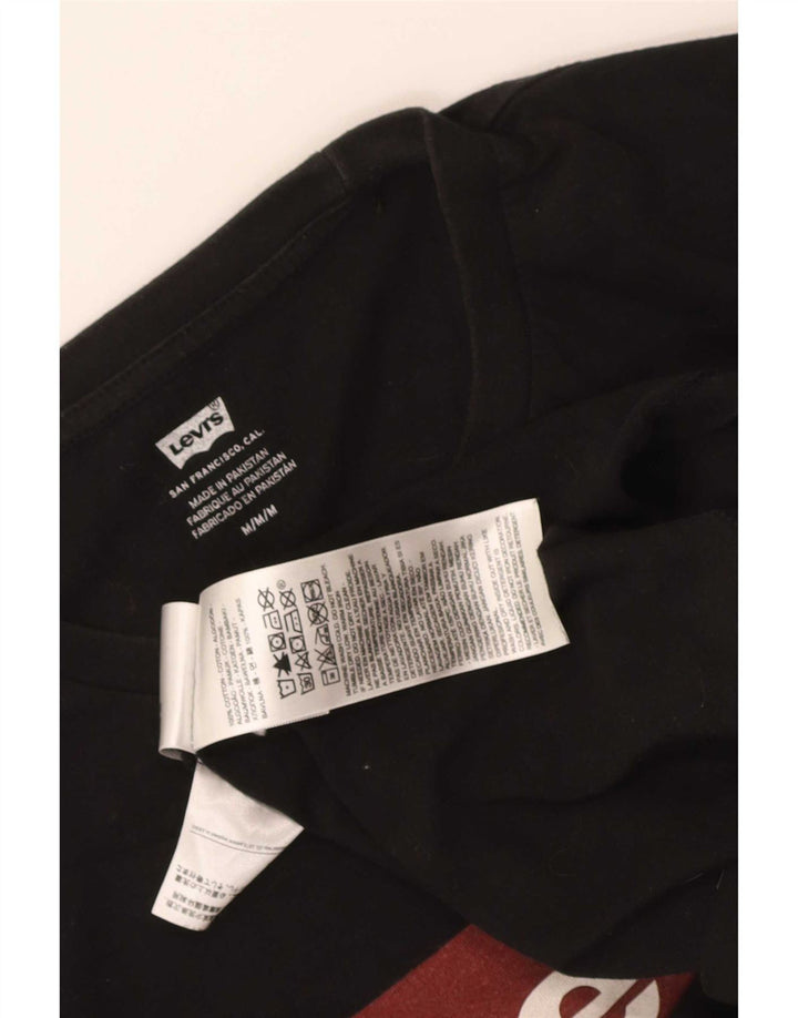 Camiseta gráfica masculina Levi's Top médio algodão preto