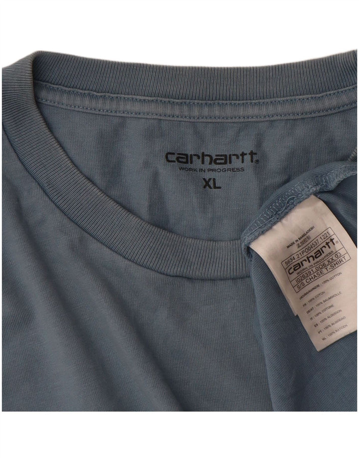 Camiseta masculina Carhartt Top XL algodão azul