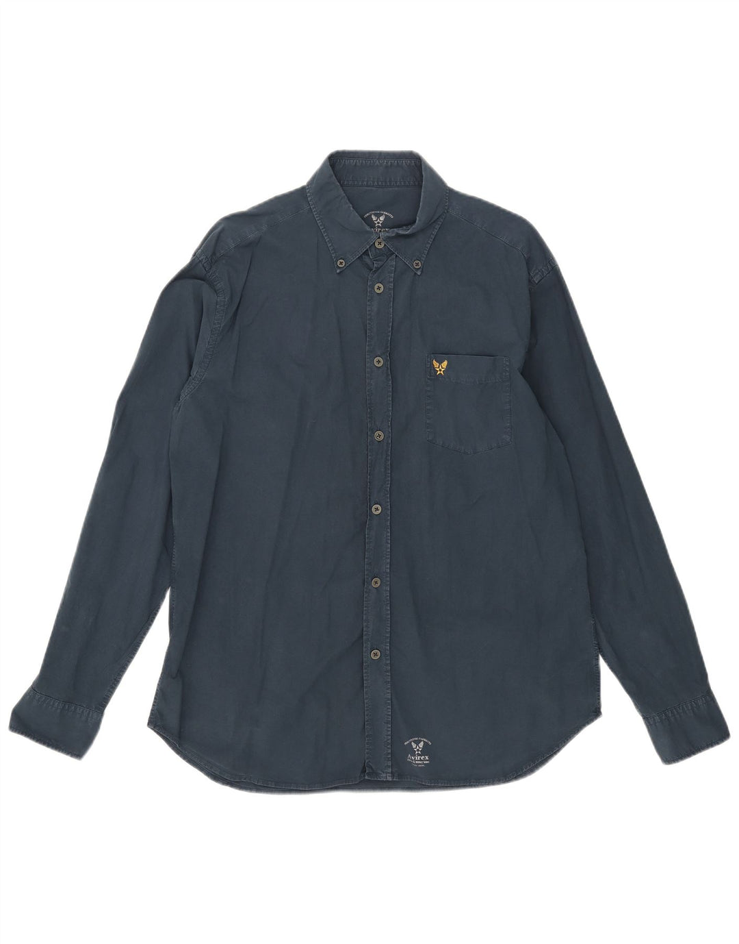 Camisa masculina Avirex XL azul marinho algodão