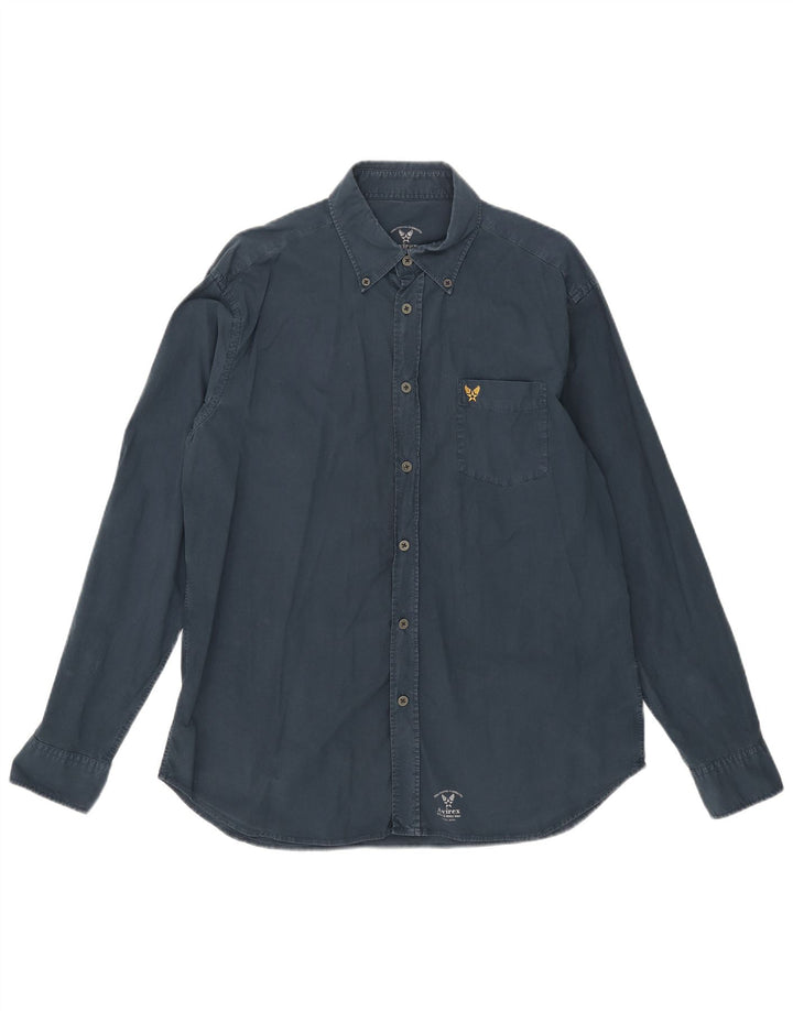 Camisa masculina Avirex XL azul marinho algodão
