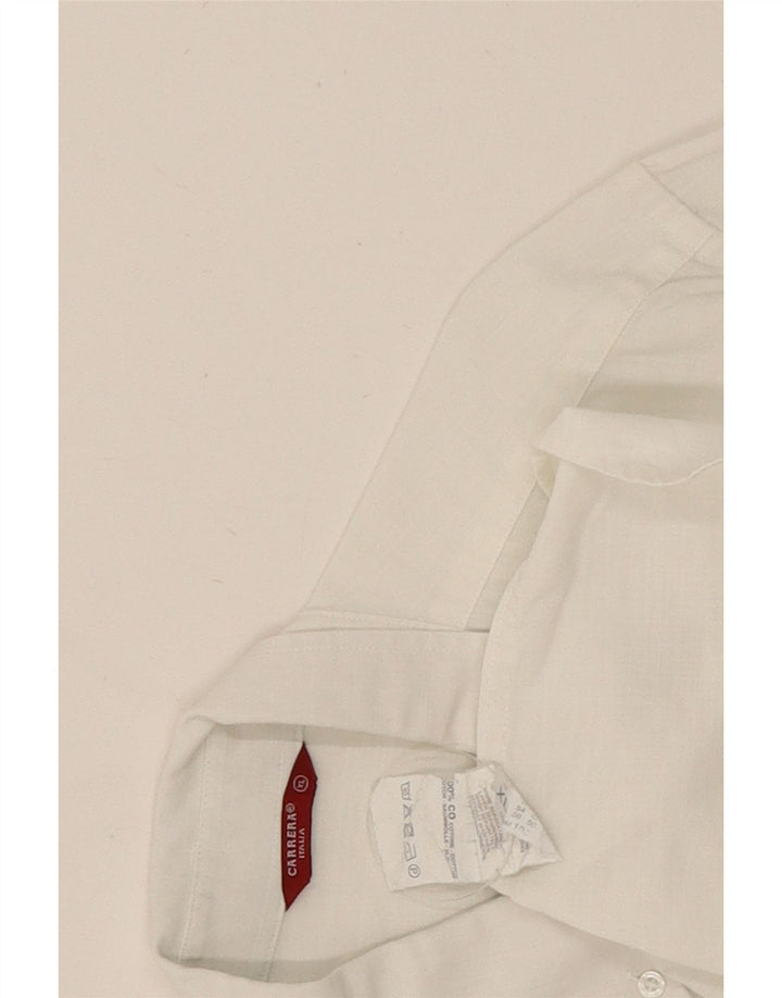 Camisa masculina de manga curta Carrera XL algodão branco
