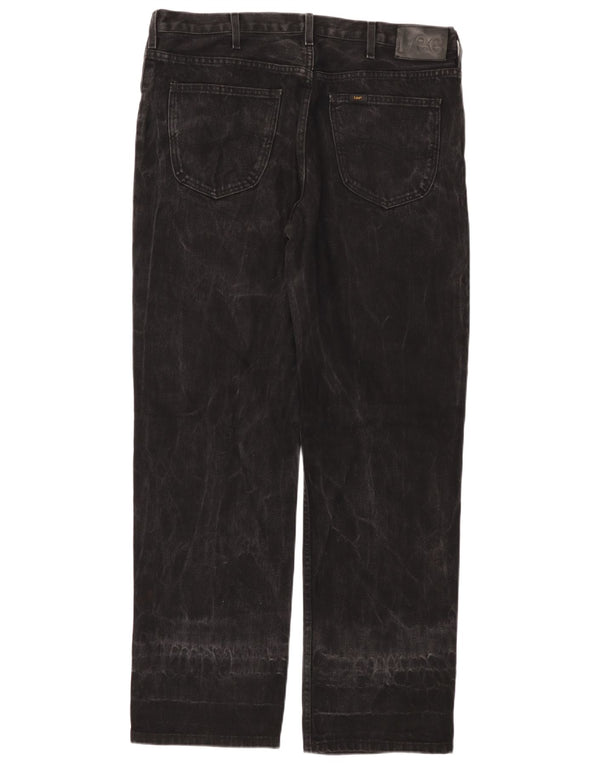 Calça jeans reta masculina LEE Brooklyn Comfort W38 L32 algodão preto