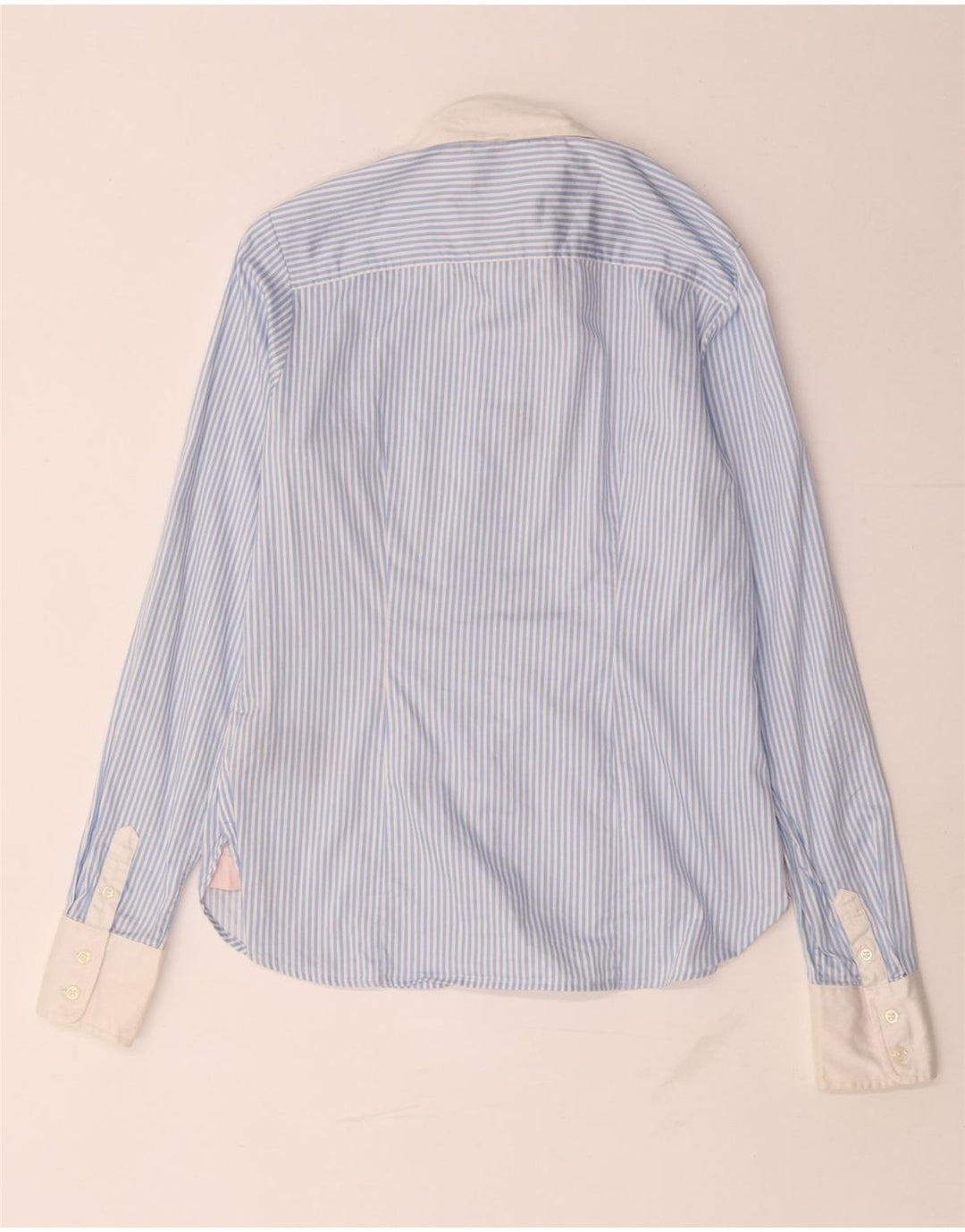 Camisa feminina Tommy Hilfiger EUA 6 algodão listrado azul médio