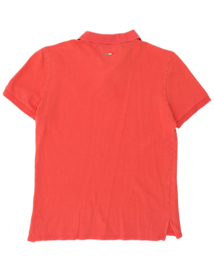 Camisa polo masculina Jeckerson de algodão rosa médio