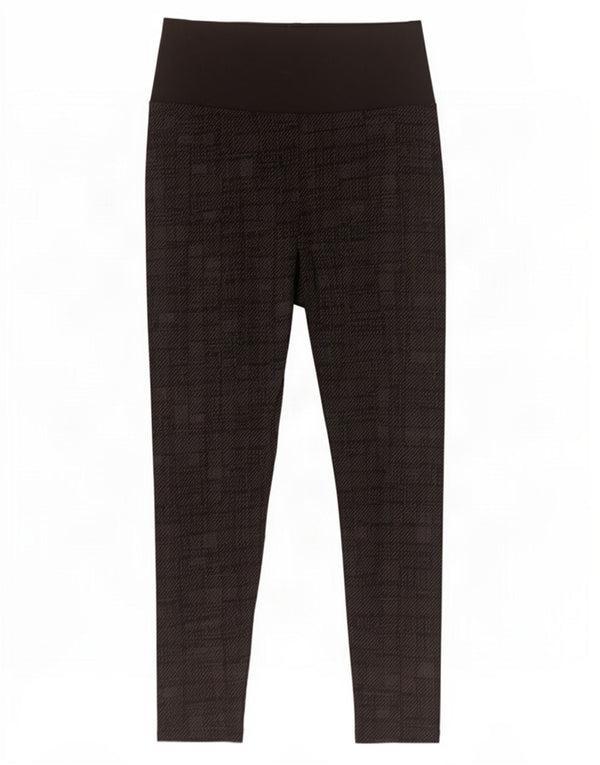 Leggings femininos Marks & Spencer Reino Unido 10 viscose geométrica preta pequena
