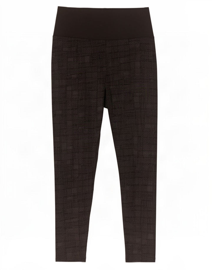 Leggings femininos Marks & Spencer Reino Unido 10 viscose geométrica preta pequena