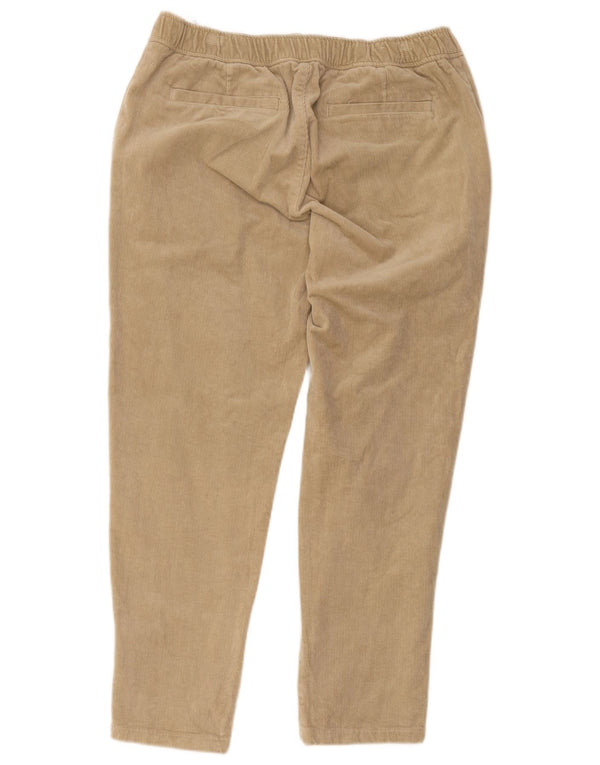 Calça feminina de veludo cotelê Zara XL W30 L25 algodão bege