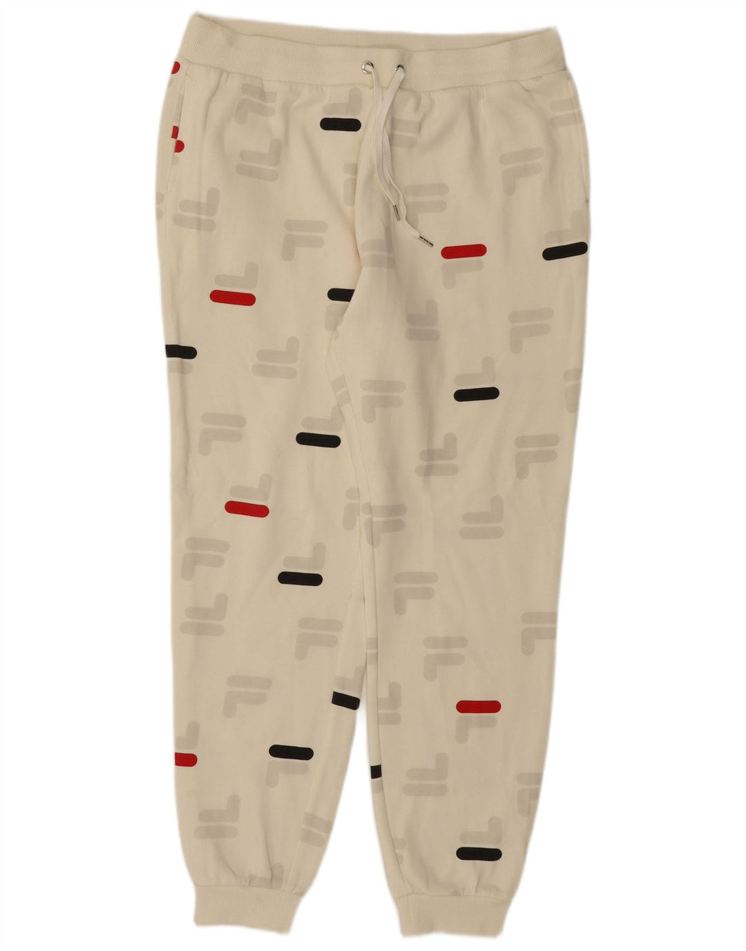 FILA Womens Tracksuit Trousers Joggers UK 18 XL Off White Polyester