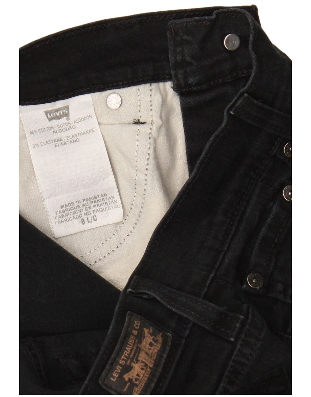 Jeans feminino Levi's 512 Bootcut US 8 médio W28 L33 preto