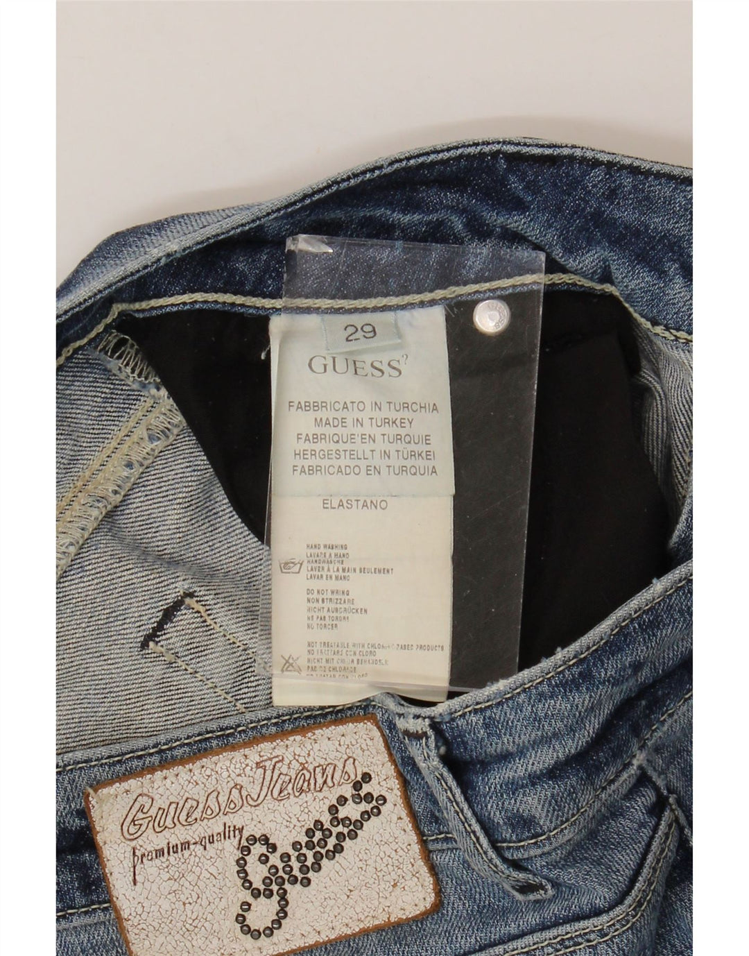 Guess Jeans Bootcut Feminino W29 L34 Azul Algodão