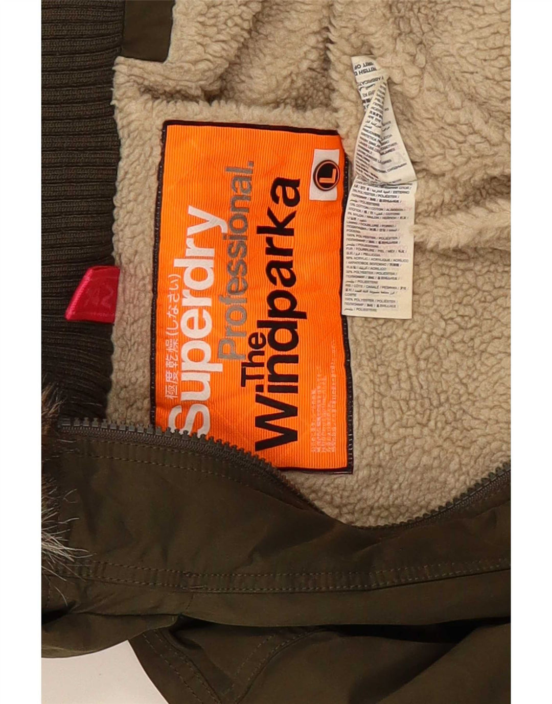 Jaqueta Parka com capuz feminina Superdry UK 14 grande poliéster verde