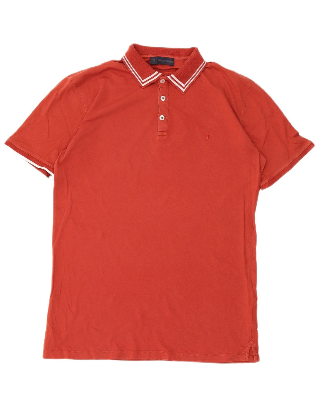 Camisa polo masculina Trussardi algodão vermelho médio