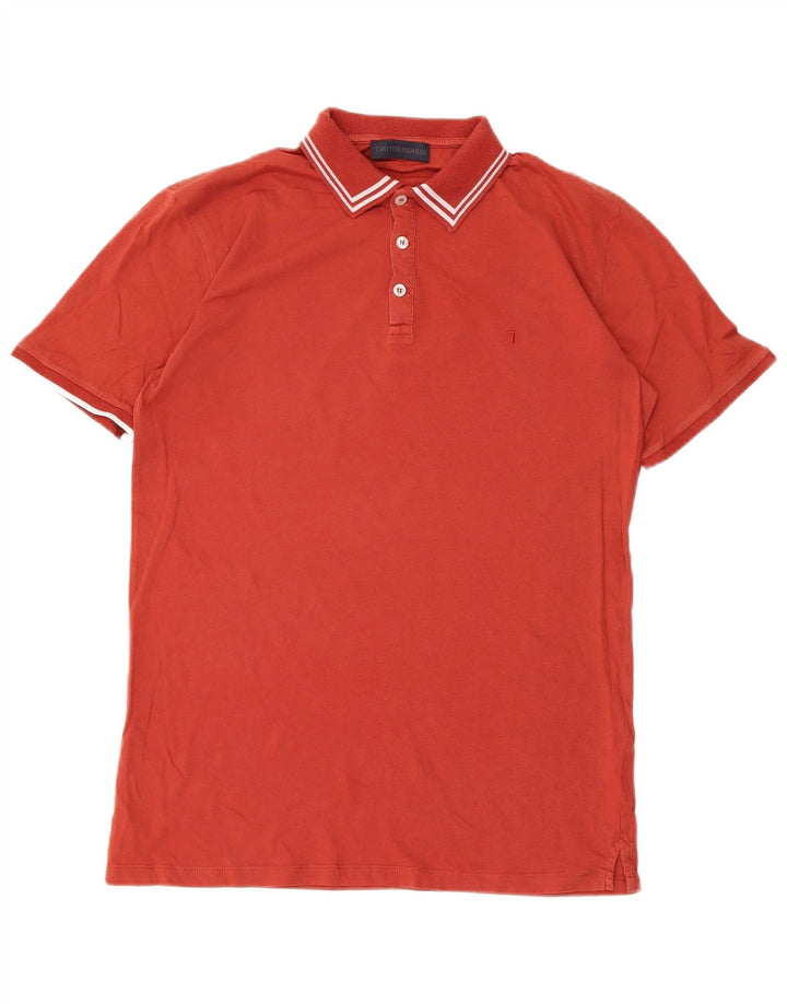 Camisa polo masculina Trussardi algodão vermelho médio