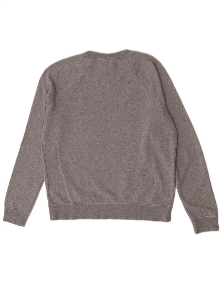 Moletom feminino oversized Nike UK 10 pequeno algodão manchado cinza