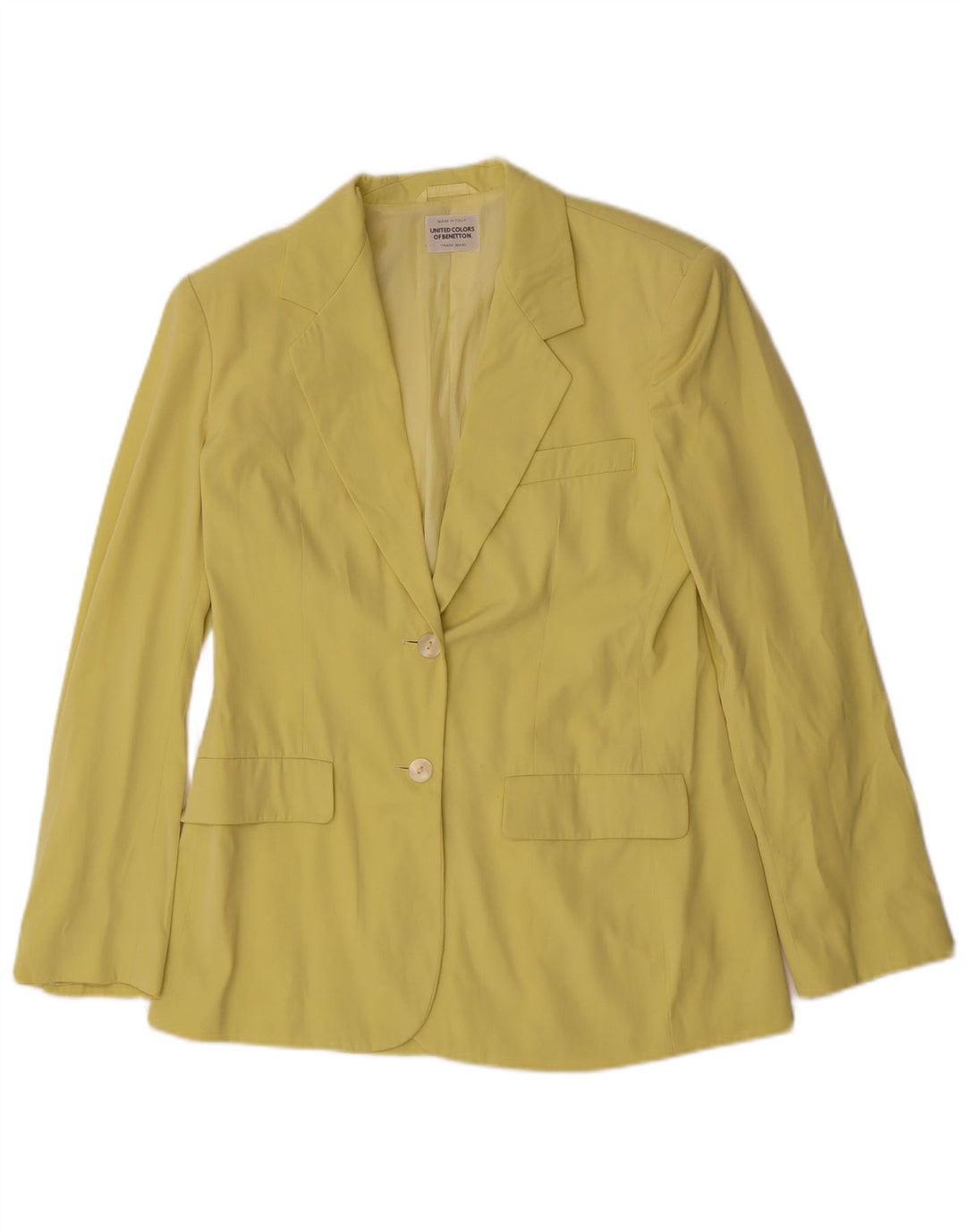 Jaqueta Blazer Feminina Benetton com 2 Botões IT 44 Poliéster Verde Médio