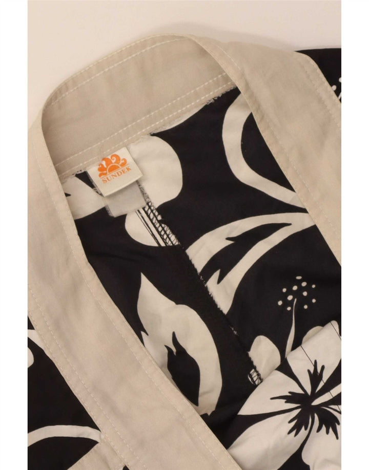 Shorts de natação masculino Sundek médio preto floral