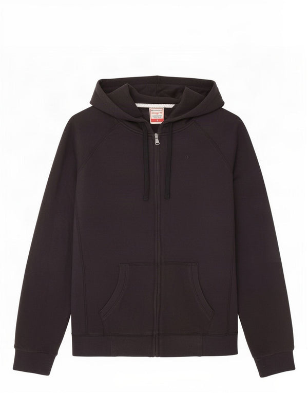 Suéter feminino Champion com capuz e zíper Heritage Fit UK 18 XL algodão preto