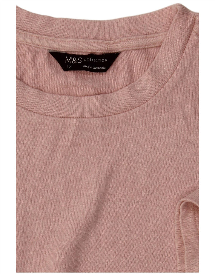 Camiseta feminina Marks & Spencer UK 12 rosa médio