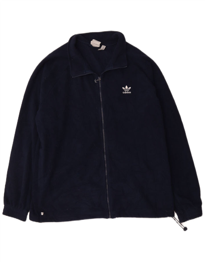 Jaqueta ADIDAS Masculina Graphic Fleece UK 42 XL Azul Marinho Poliéster