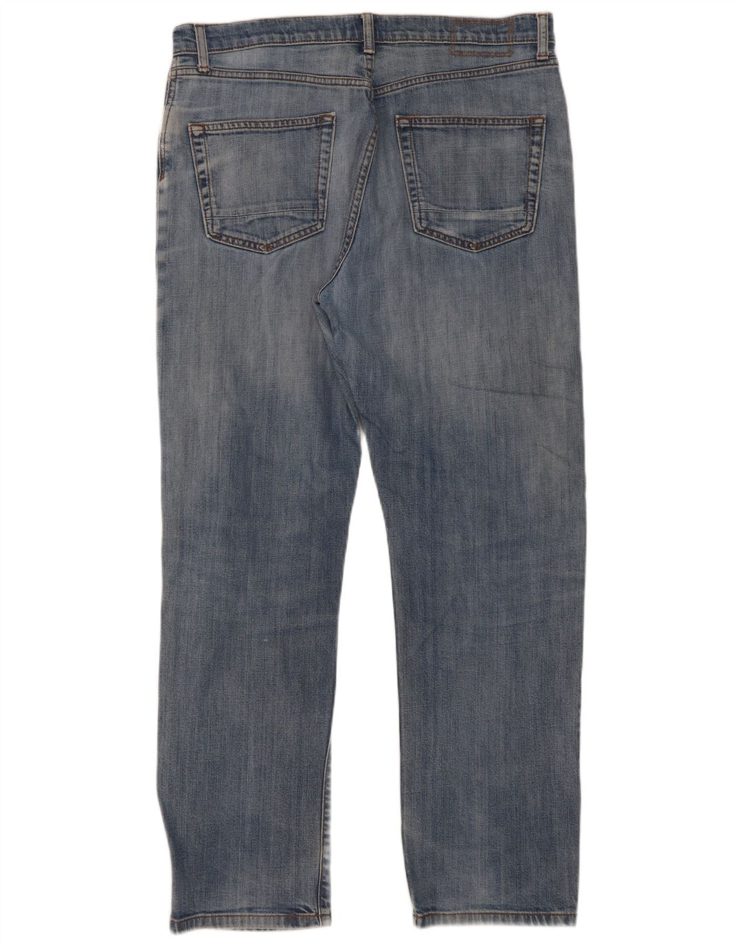 Jeans cônicos masculinos Marks & Spencer W34 L31 algodão azul