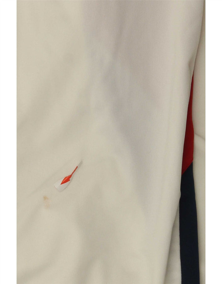 Asics Mens Tracksuit Top Jacket XL Branco Colourblock Poliéster