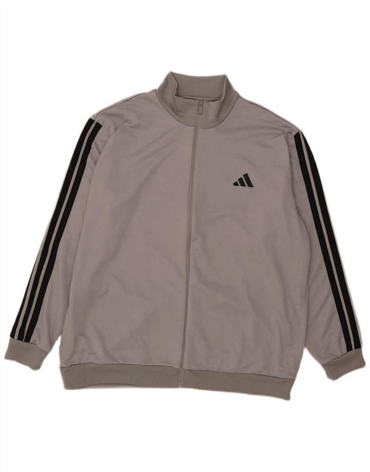 Adidas Mens Tracksuit Top Jacket 2XL Cinza Poliéster
