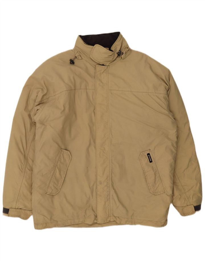 Jaqueta corta-vento masculina K-Way UK 40 grande poliamida bege