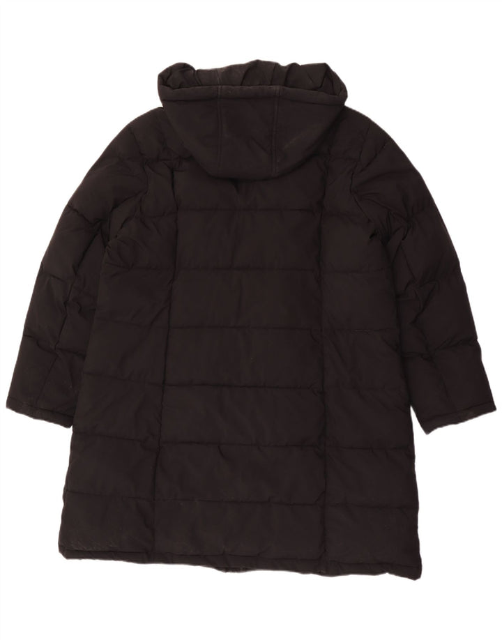 Casaco acolchoado com capuz feminino Dkny UK 18 XL poliéster preto